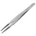 ESD Diamond Tweezers, Style 2A, Anti-Acid/Anti-Mag, SS, Round, Flat, 4.7"